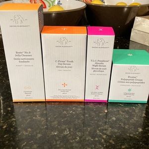 Unopened drunk elephant jelly cleanser, c firm, glycolic night serum, protocol